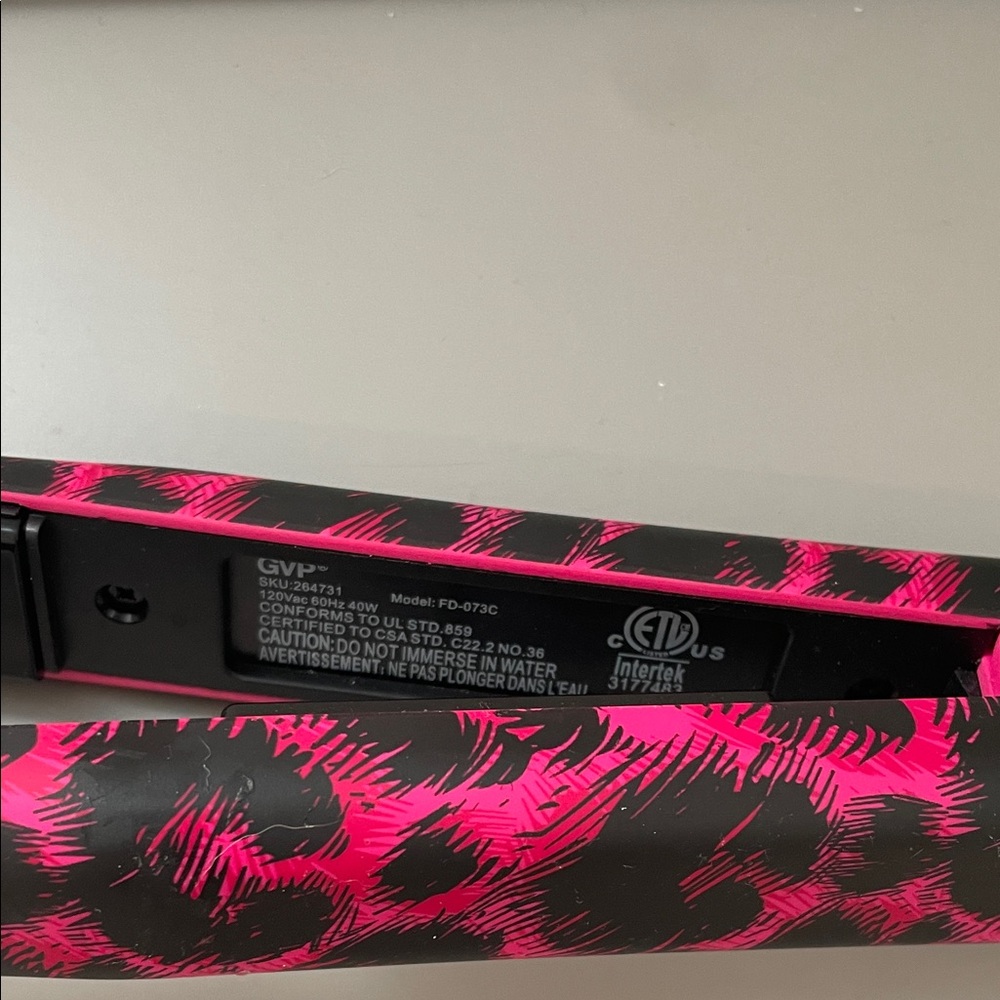 GVP Pink and Black Hair Straightener - Picture 4 of 4